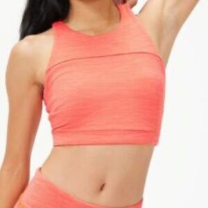 Outdoor Voices Peach Move Free Longline Crop Top Racerback Sports Bra Women's S